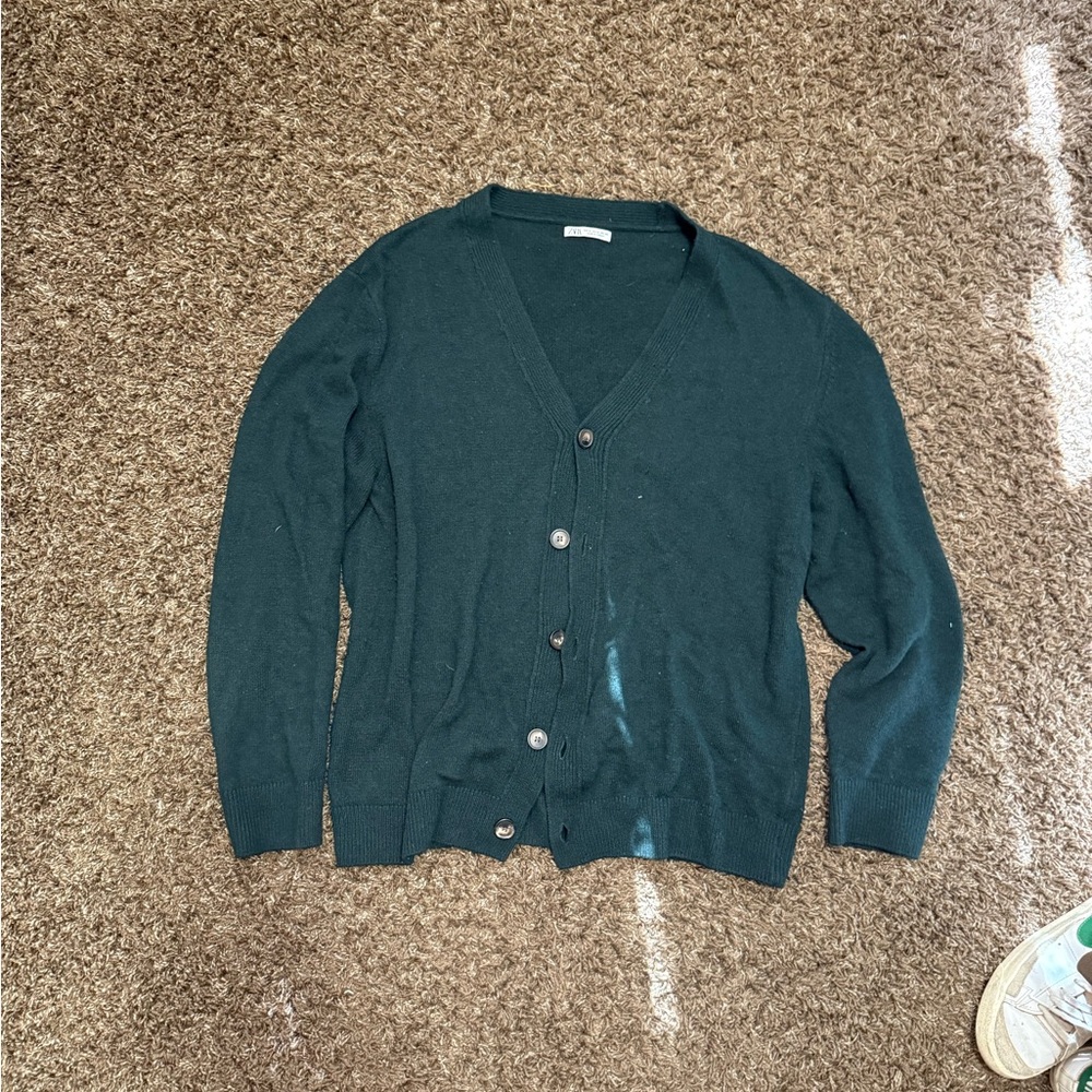 Zara Deep Green Knit Sweater